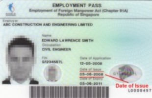 singapore employment pass card