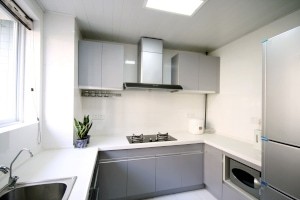 white coloured kitchen